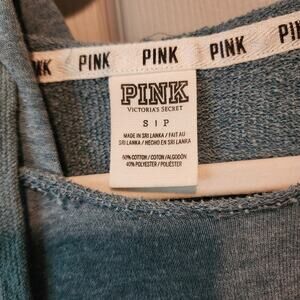 Victoria's Secret PINK Teal Cropped Hoodie Top Small
